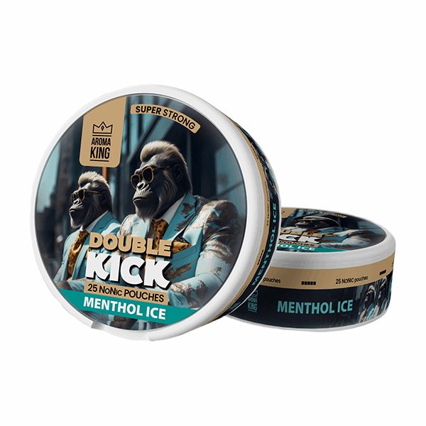 Aroma King Double Kick NoNic 50mg Extra Strong Nicotine Pouches